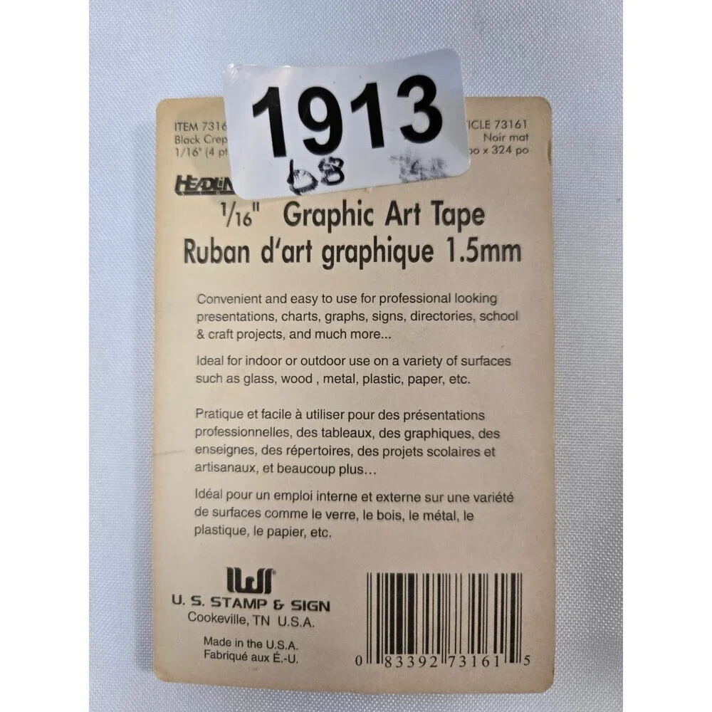 Headline Graphic Art Tape 1/4